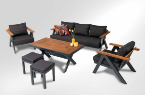 Hera Plus İroko Oturma Grubu Antrasit-Antrasit